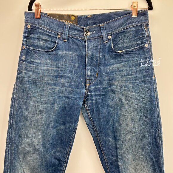 Gap Morrison Men's Slim Straight Button Fly Tarnished Style Denim Jeans 30x30 - Picture 2 of 5